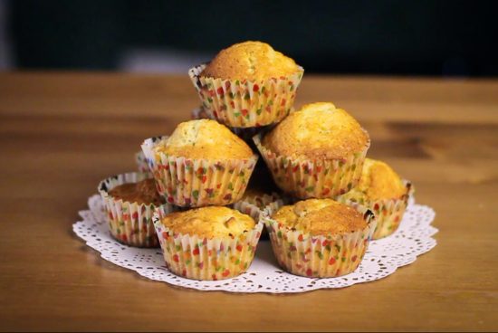 Muffins aux pommes et beurre de cacahuète